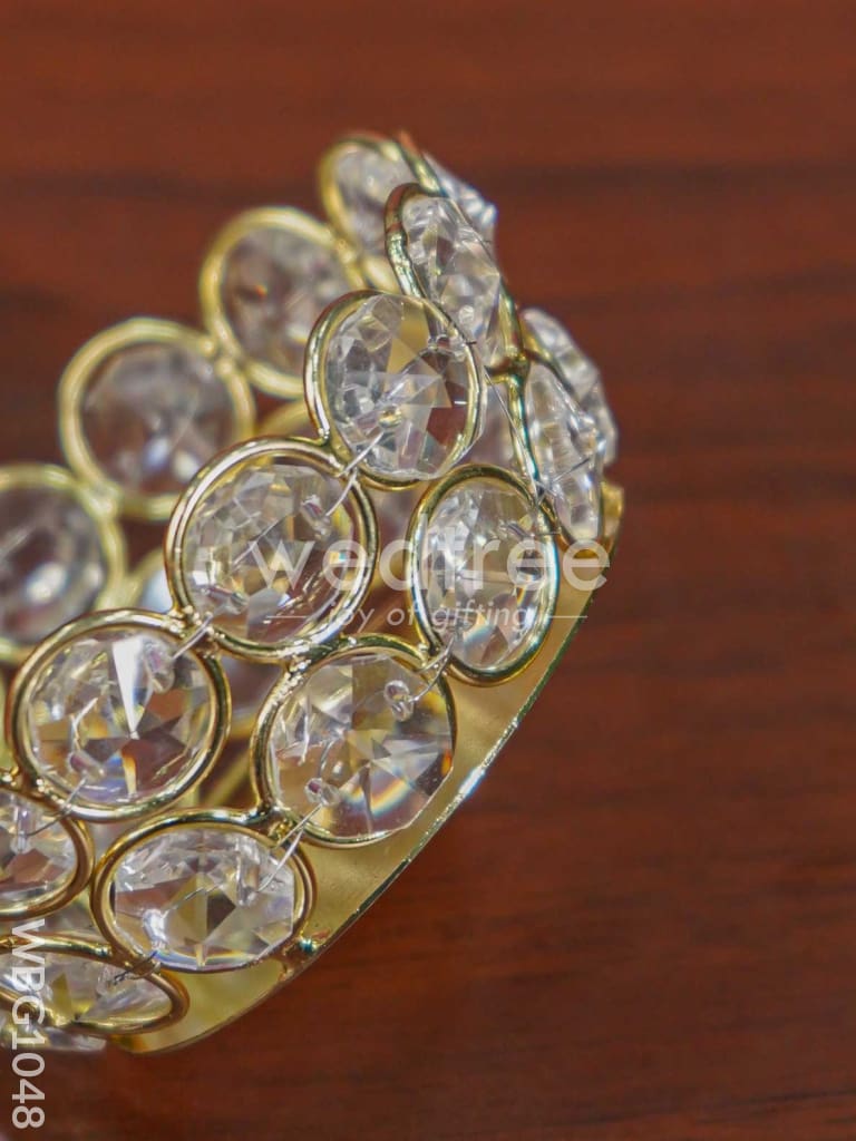 Decorative Bowl shaped Crystal Votive - WBG1048