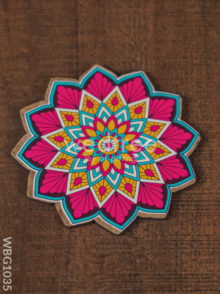 Decorative Diya Coaster - Set of 2 - WBG1035
