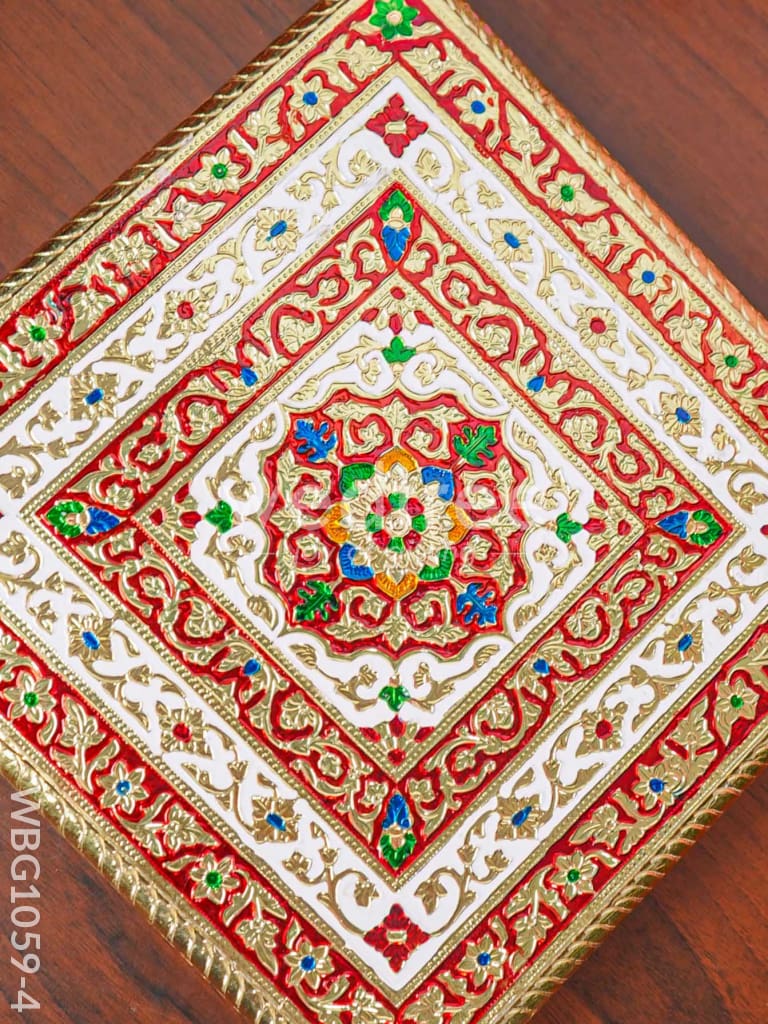 Decorative Meenakari Manai - 11.5 inch - WBG1059-4