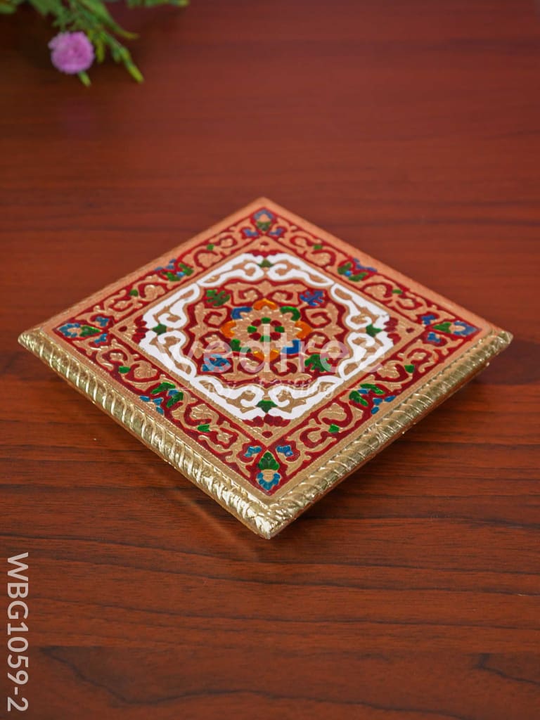 Decorative Meenakari Manai - 7.5 inch - WBG1059-2