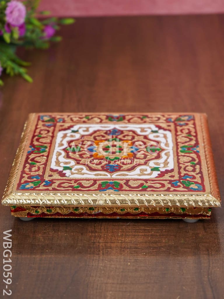Decorative Meenakari Manai - 7.5 inch - WBG1059-2