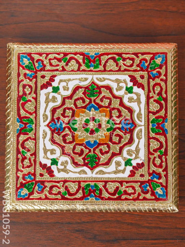 Decorative Meenakari Manai - 7.5 inch - WBG1059-2