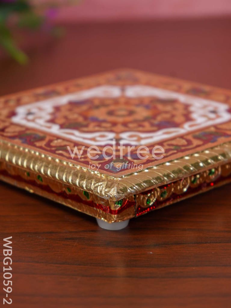 Decorative Meenakari Manai - 7.5 inch - WBG1059-2