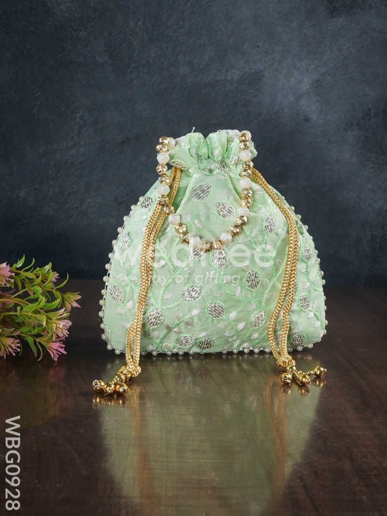 Designer Potli Bag with All over Embroidery - WBG0928