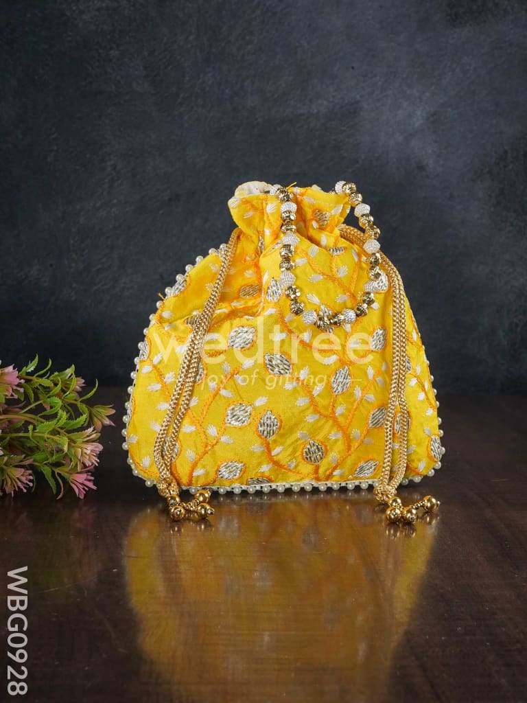 Designer Potli Bag with All over Embroidery - WBG0928
