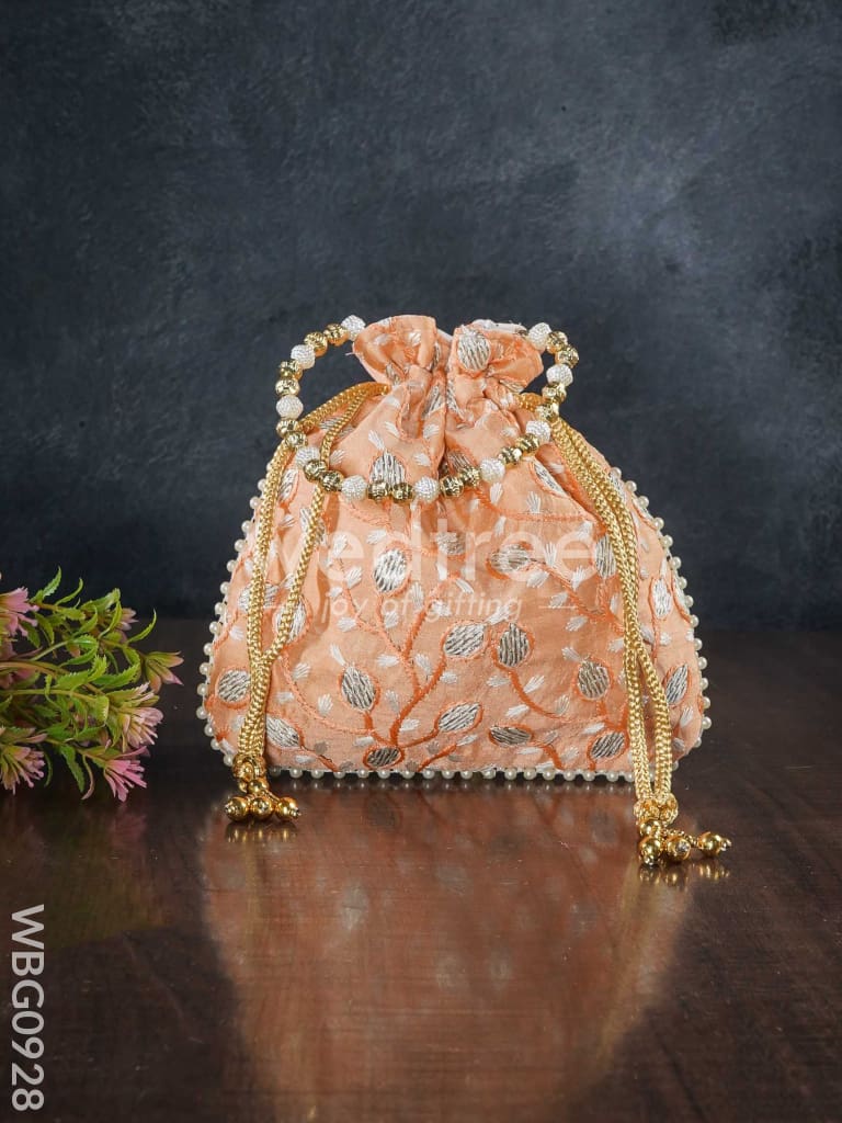 Designer Potli Bag with All over Embroidery - WBG0928