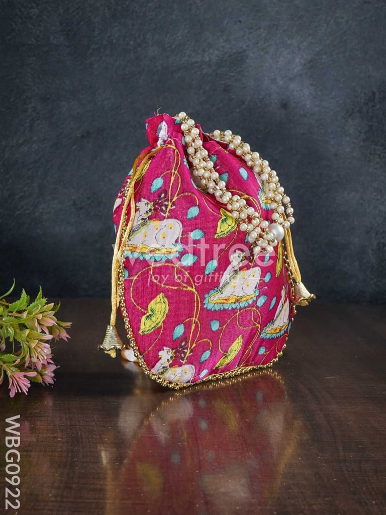 Designer Potli Bag with Pichwai Prints - WBG0922