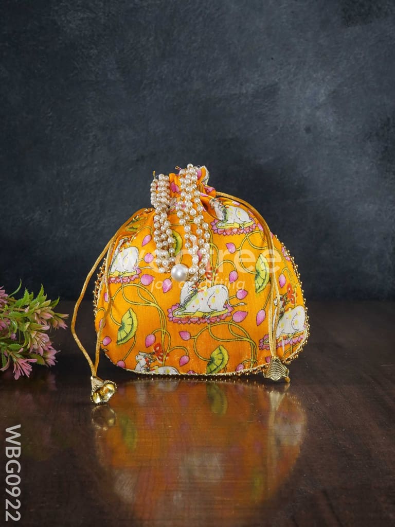 Designer Potli Bag with Pichwai Prints - WBG0922