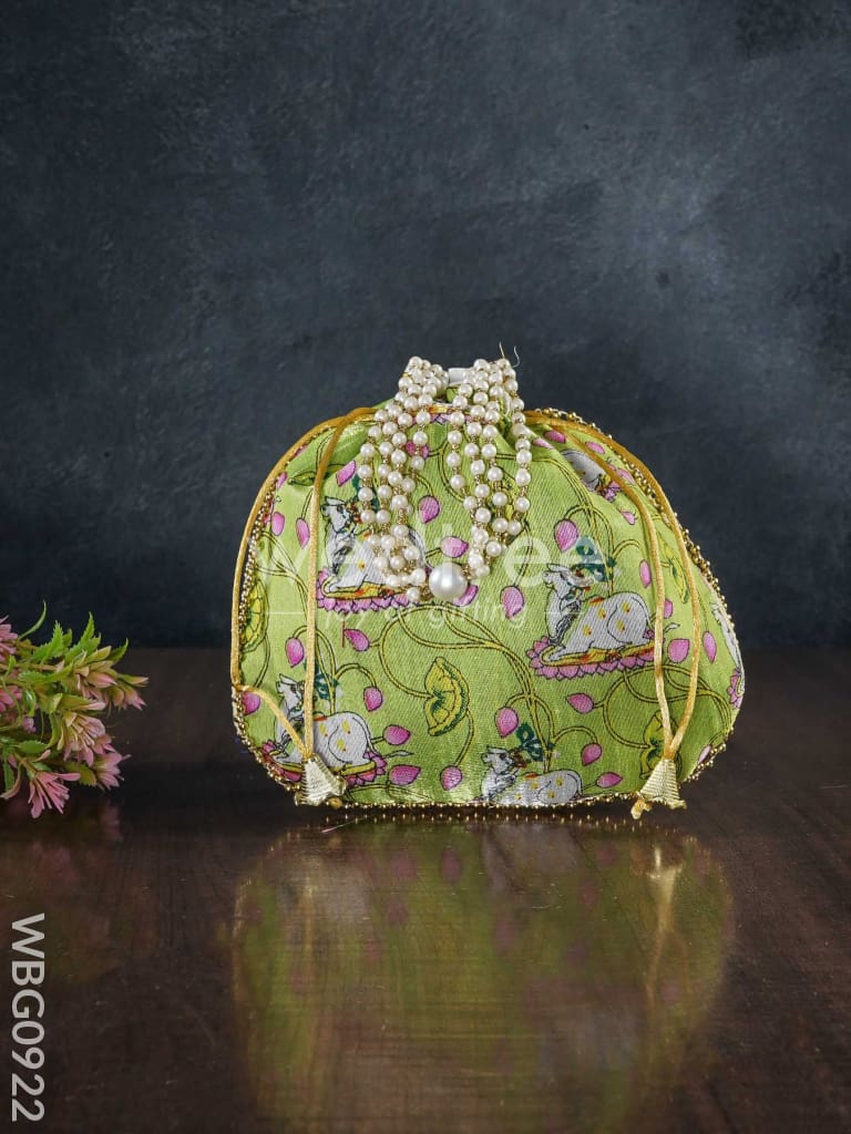 Designer Potli Bag with Pichwai Prints - WBG0922