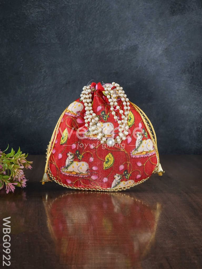Designer Potli Bag with Pichwai Prints - WBG0922