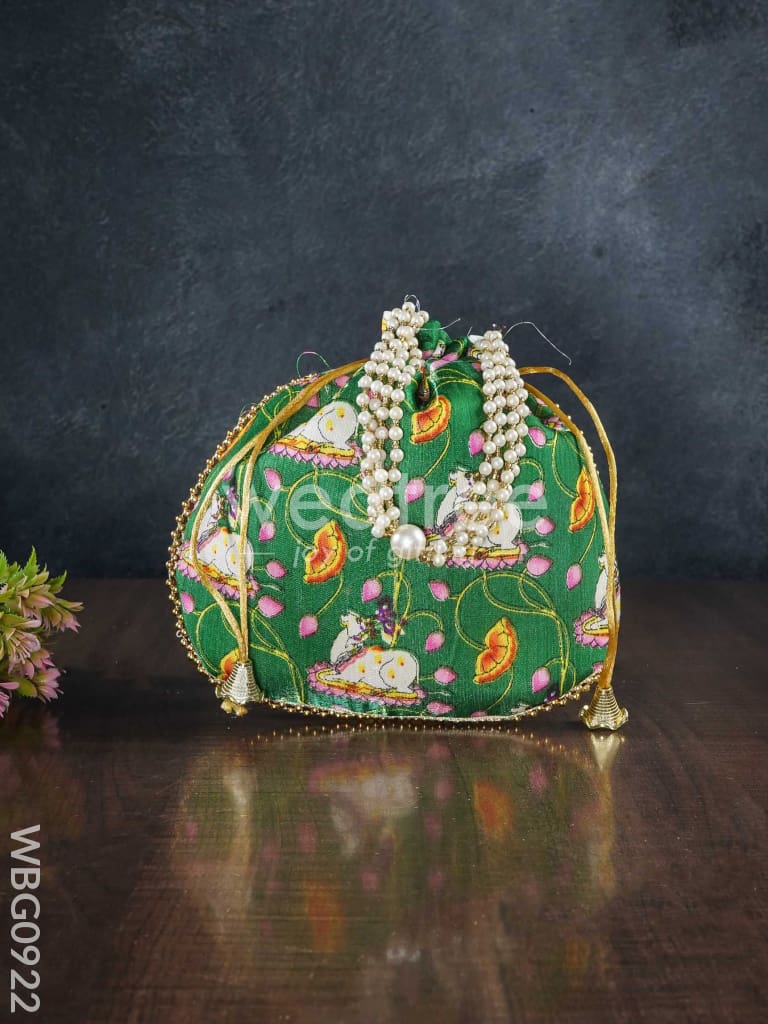 Designer Potli Bag with Pichwai Prints - WBG0922
