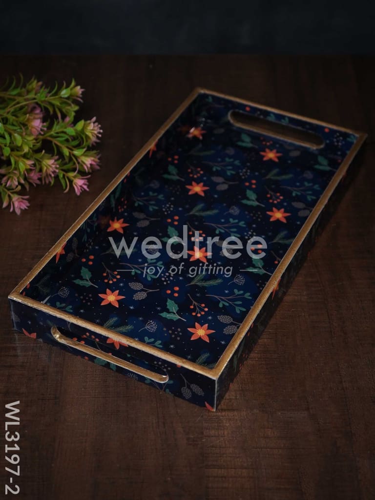 Digital Printed Floral Tray - WL3197