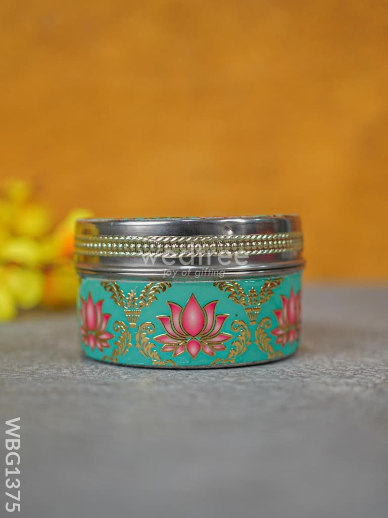 Digital Printed Lotus Poori Box - 4 inch - WBG1375