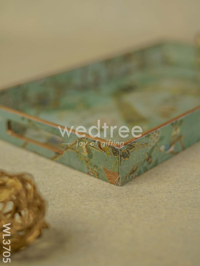 Digital Printed Peacock Tray - 15 x 9 - WL3705