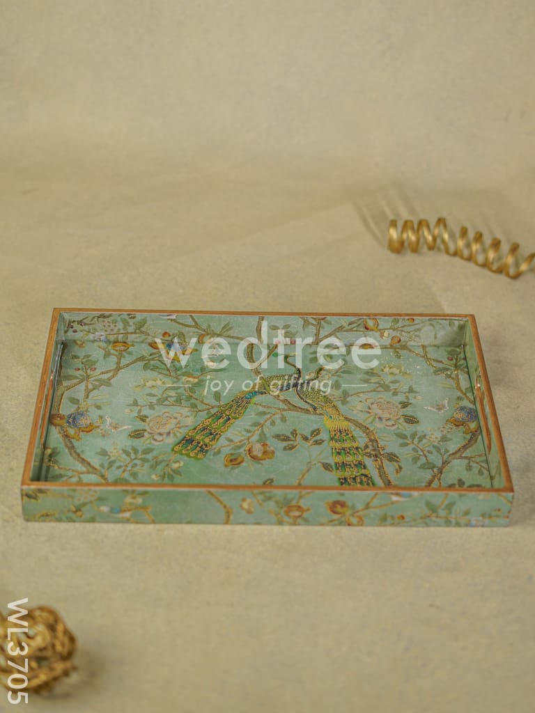 Digital Printed Peacock Tray - 15 x 9 - WL3705