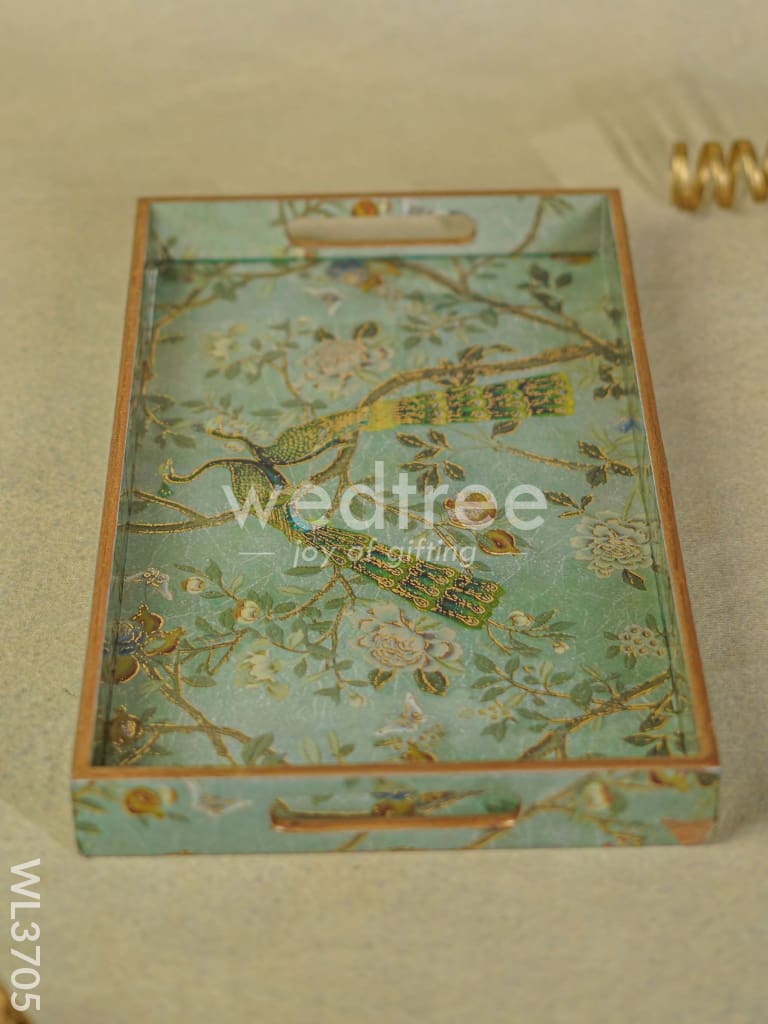 Digital Printed Peacock Tray - 15 x 9 - WL3705