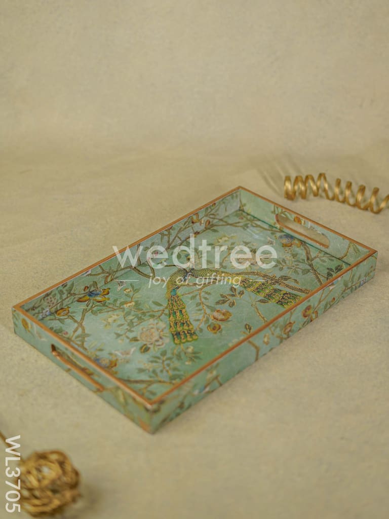 Digital Printed Peacock Tray - 15 x 9 - WL3705