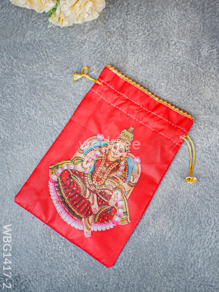 Digital Printed String Bag - Lakshmi - WBG1417-2