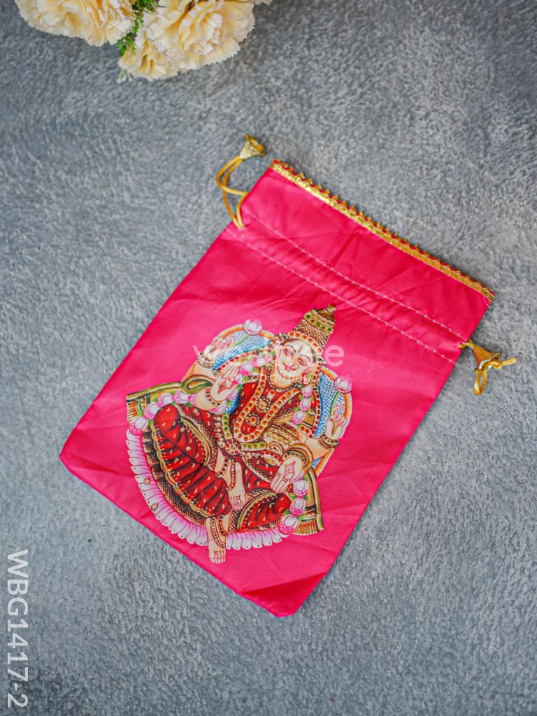 Digital Printed String Bag - Lakshmi - WBG1417-2