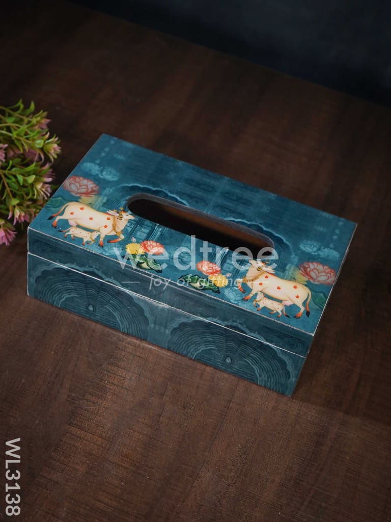 Digital Printed Tissue Box with Pichwai Prints - WL3138