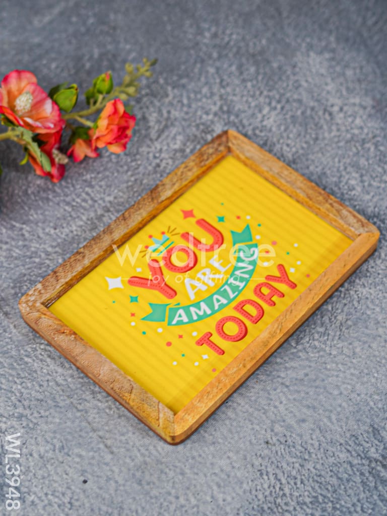 Digital Printed Wooden Rectangular Platter - WL3948