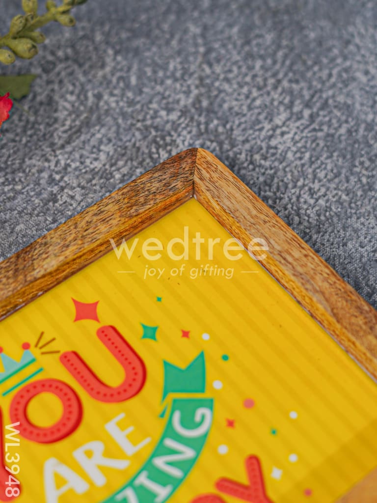 Digital Printed Wooden Rectangular Platter - WL3948