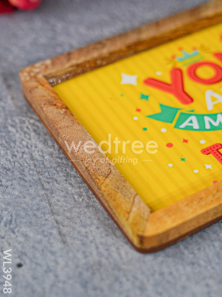 Digital Printed Wooden Rectangular Platter - WL3948