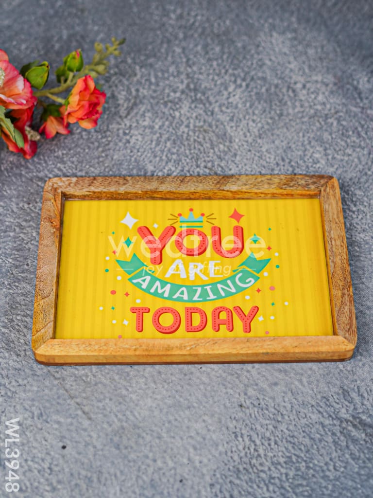 Digital Printed Wooden Rectangular Platter - WL3948