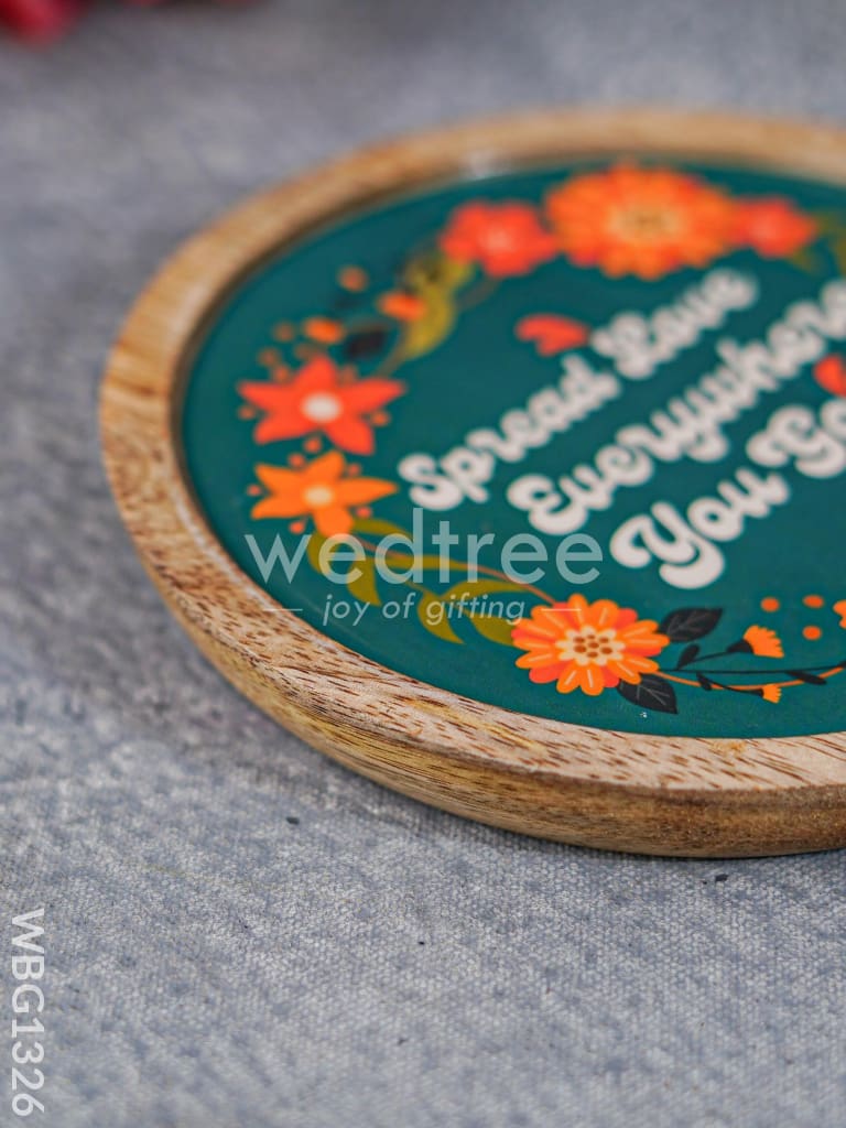 Digital Printed Wooden Round Platter - WBG1326