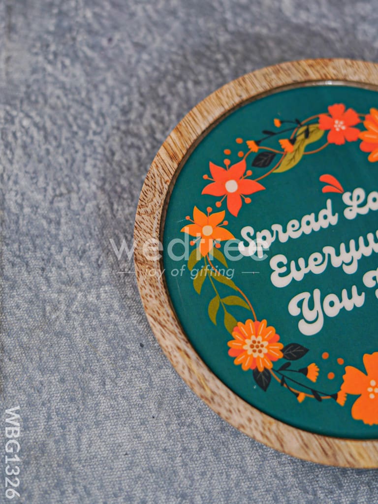 Digital Printed Wooden Round Platter - WBG1326