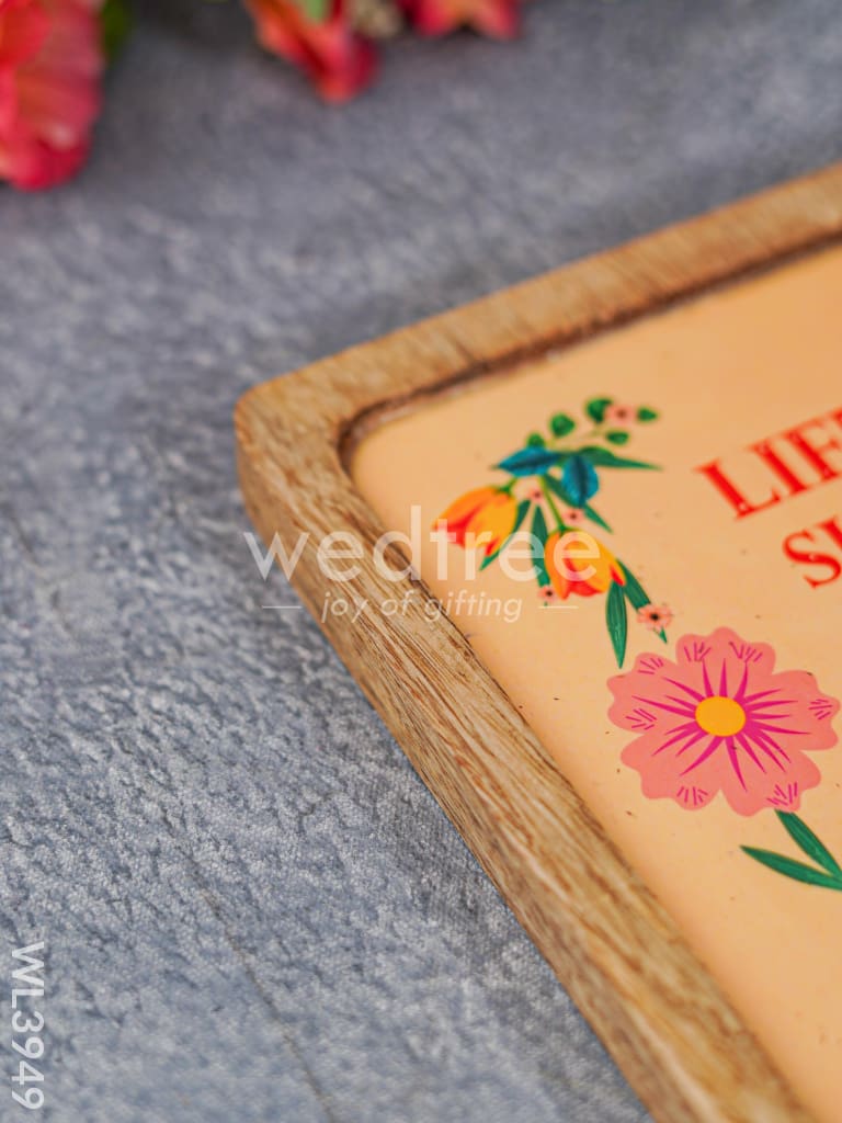 Digital Printed Wooden Square Platter - WL3949