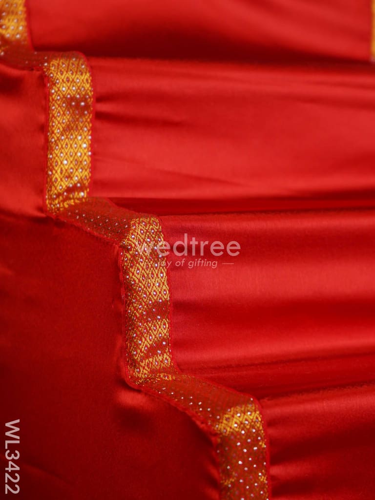 Dismantible 5 Step Golu Stand with Silk Fabric Cover - WL3422