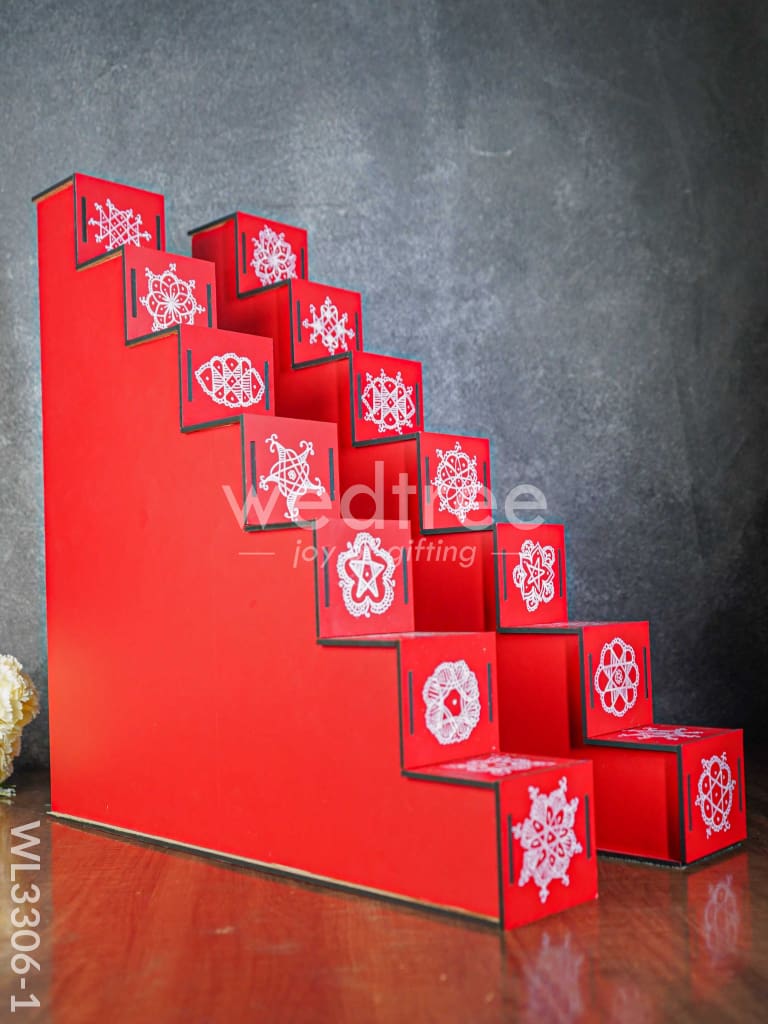 Dismantible 7 Step Diya Padi - Set of 2 - WL3306-1