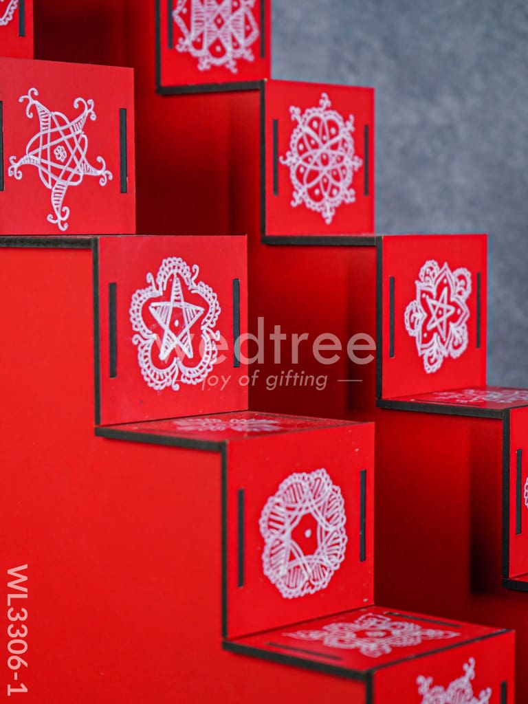 Dismantible 7 Step Diya Padi - Set of 2 - WL3306-1