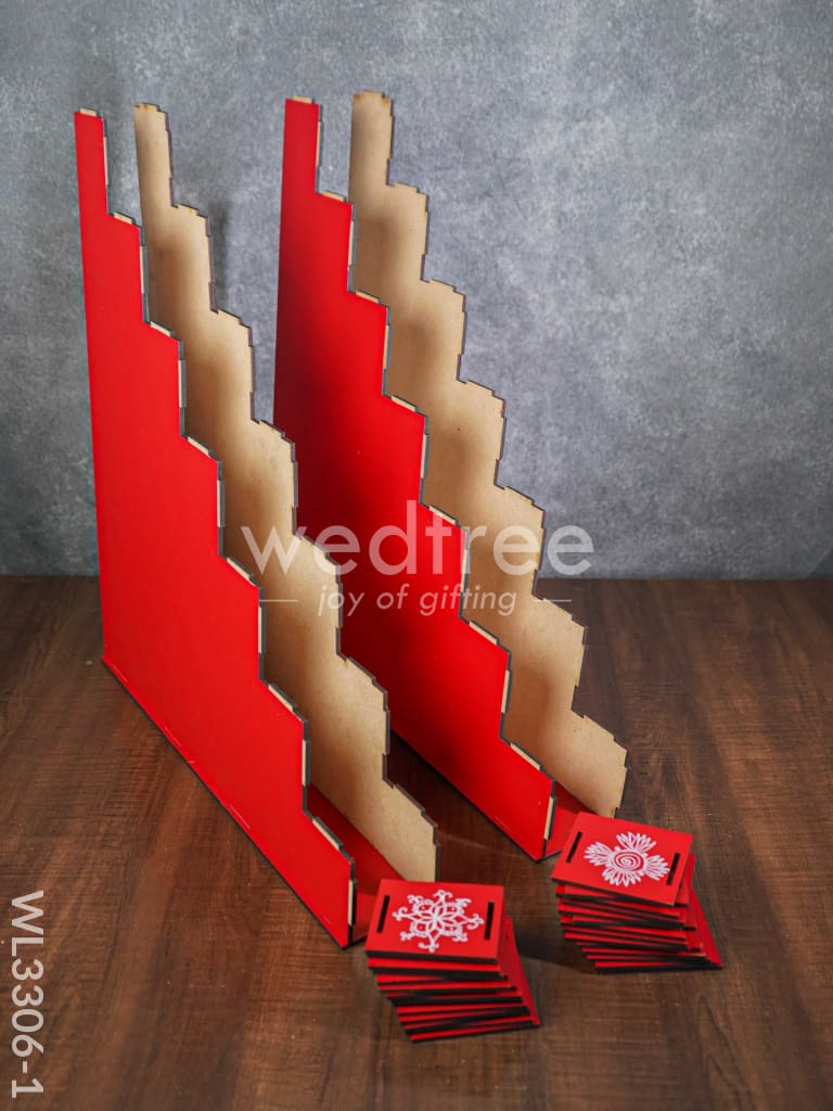 Dismantible 7 Step Diya Padi - Set of 2 - WL3306-1