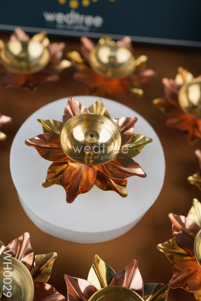Diya Pack 6 - Brass Decorative Diya - Set of 10 - WH0029