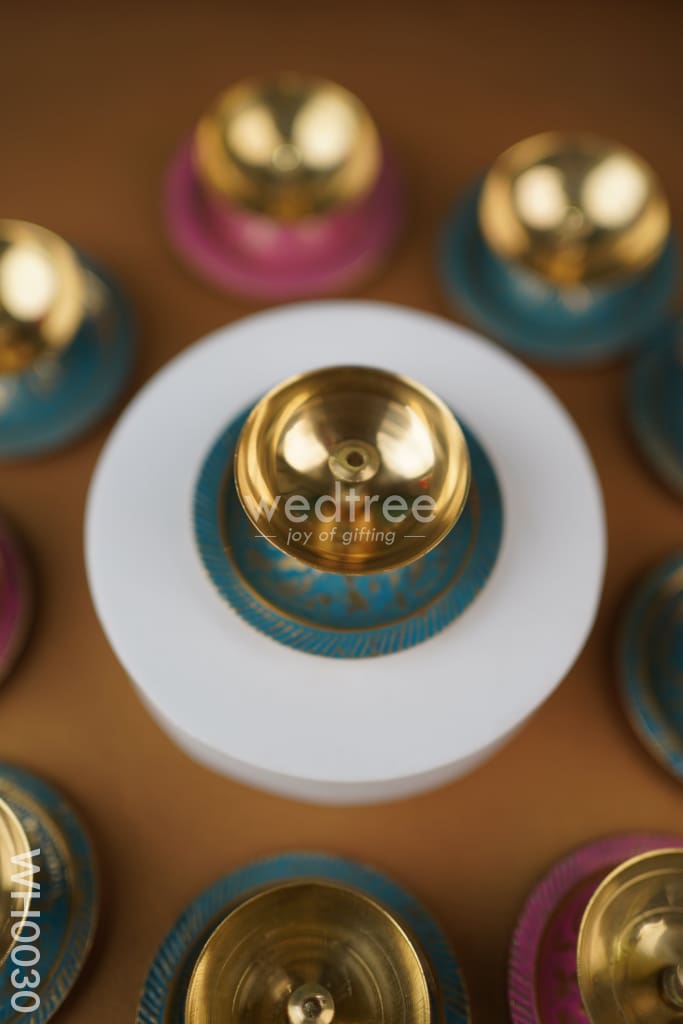 Diya Pack 7 - Brass Decorative Diya - Set of 10 - WH0030