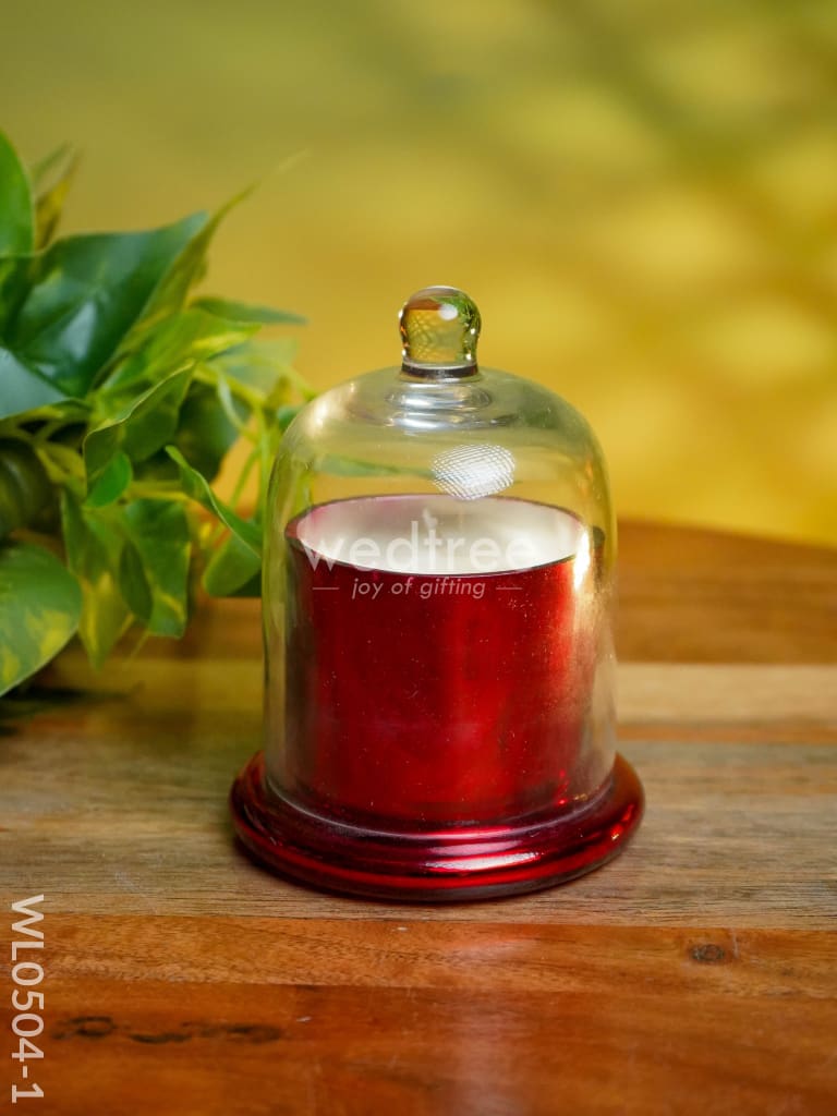 Domed Glass Scented Soy wax Jar (Metallic) - WL0504