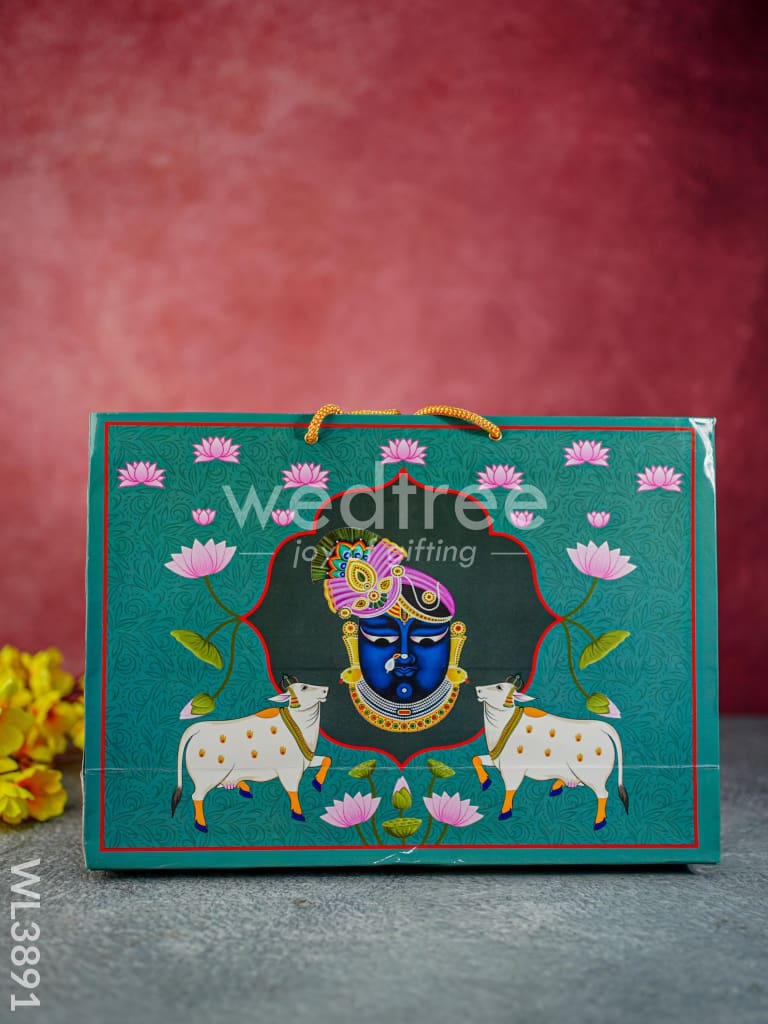 Dry Fruit Box ft. Shrinathji & 4 Glass Jars - WL3891