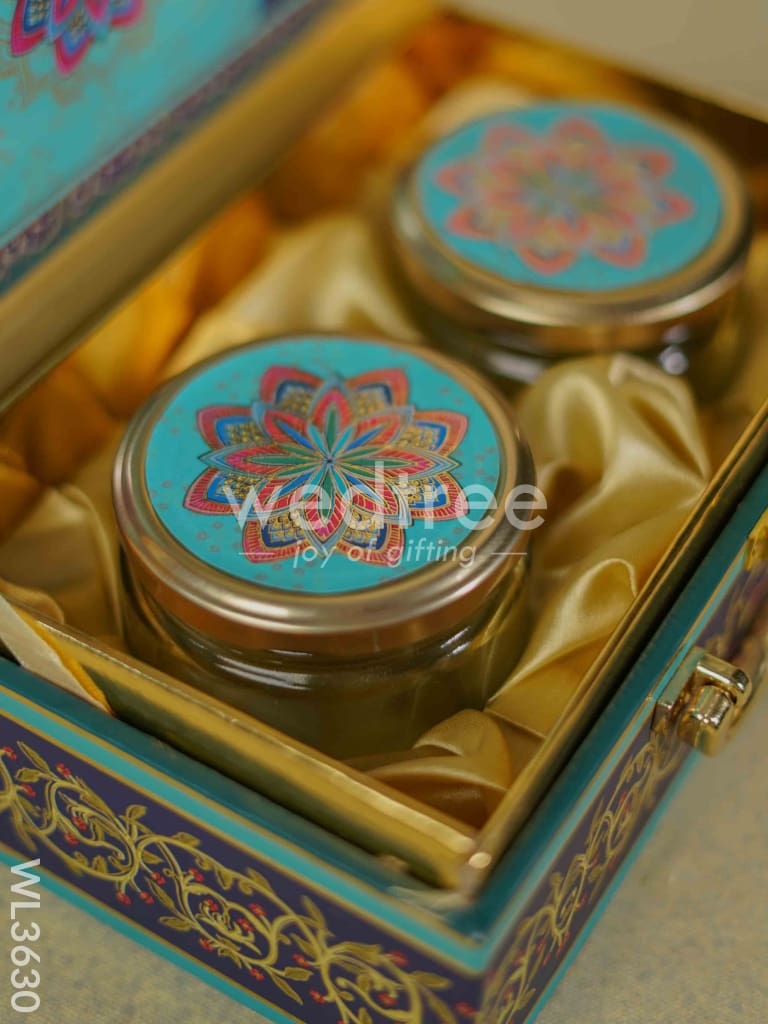 Dry Fruit Box with 2 Glass Jars - WL3630