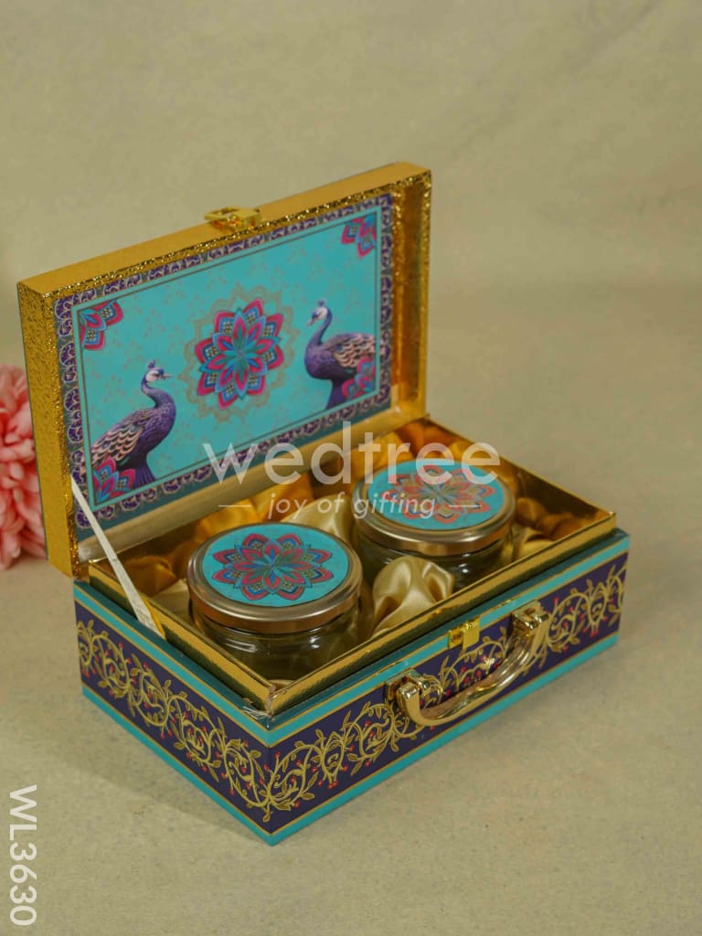 Dry Fruit Box with 2 Glass Jars - WL3630