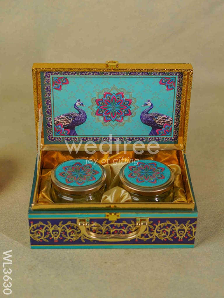 Dry Fruit Box with 2 Glass Jars - WL3630