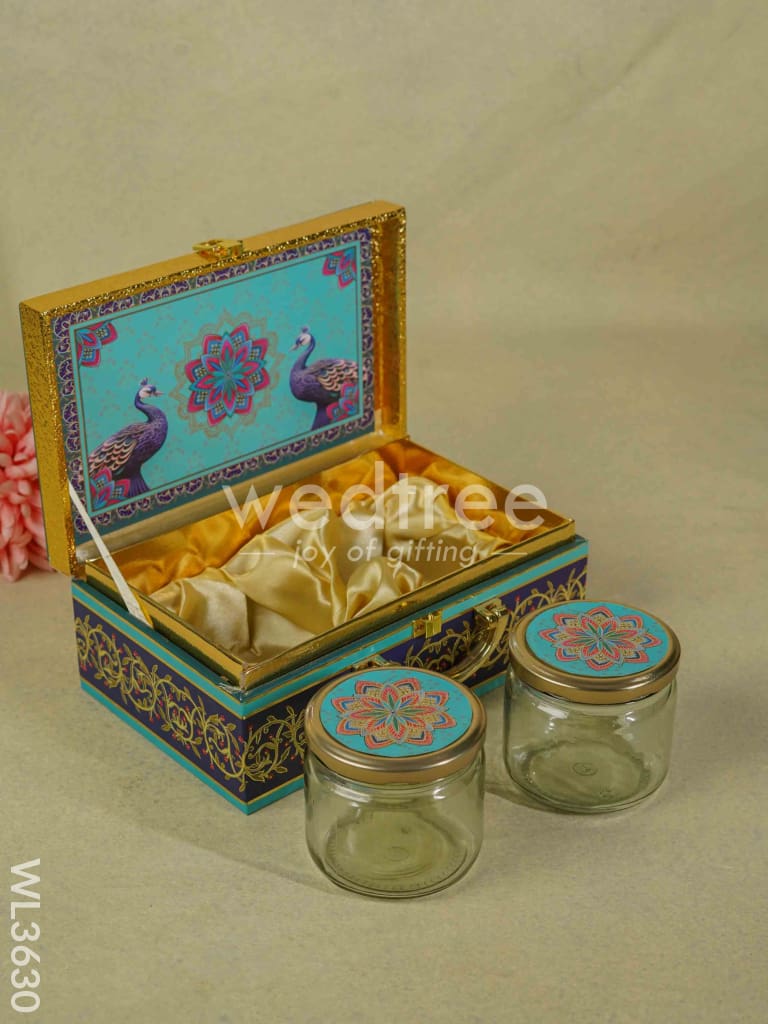 Dry Fruit Box with 2 Glass Jars - WL3630