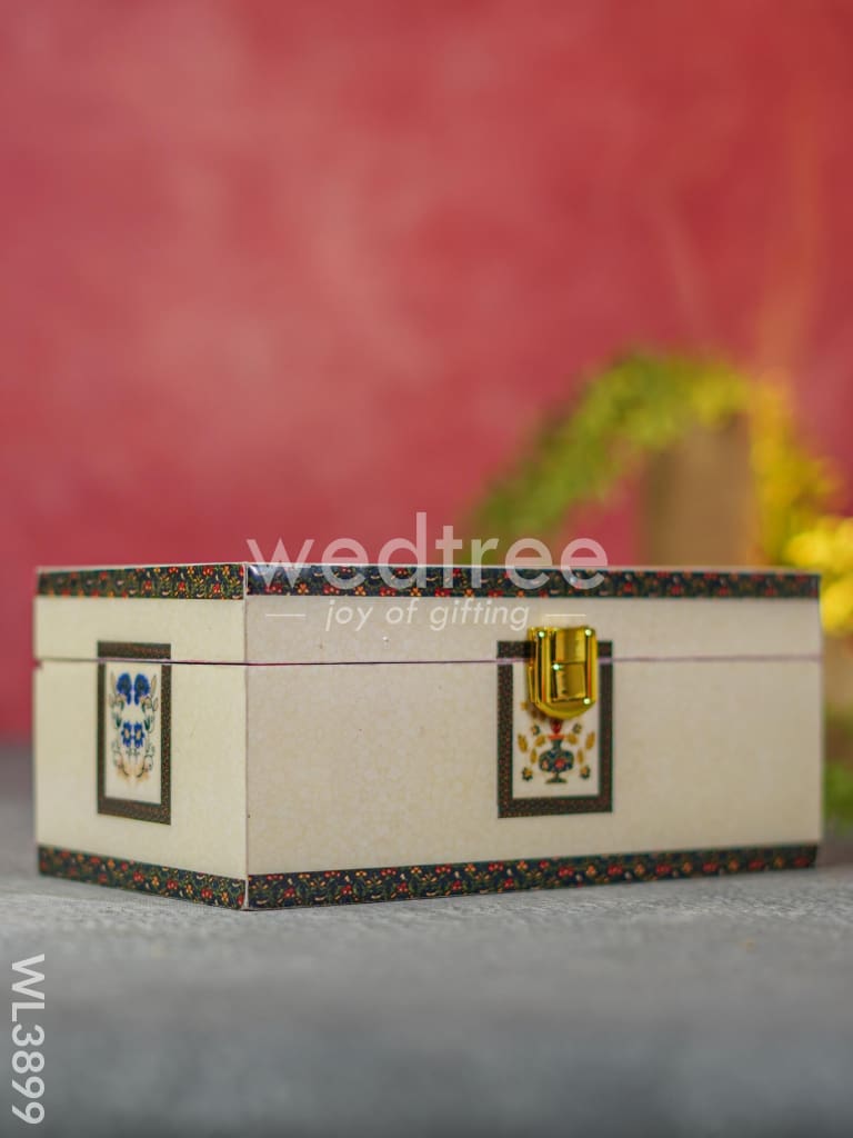 Dry Fruit Box with Peacock and Tree - WL3899