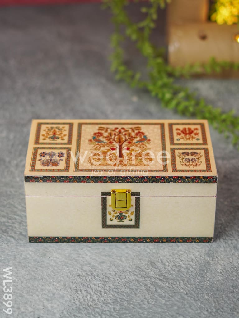 Dry Fruit Box with Peacock and Tree - WL3899
