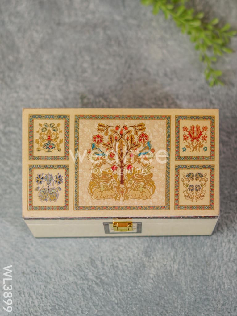 Dry Fruit Box with Peacock and Tree - WL3899