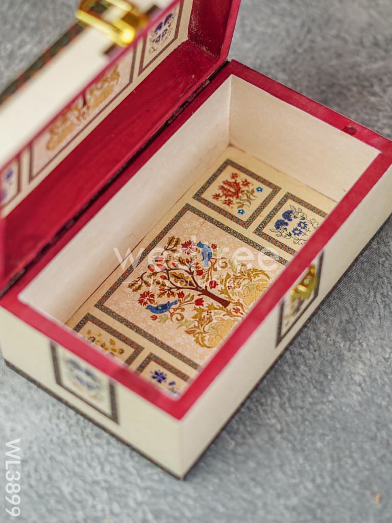 Dry Fruit Box with Peacock and Tree - WL3899