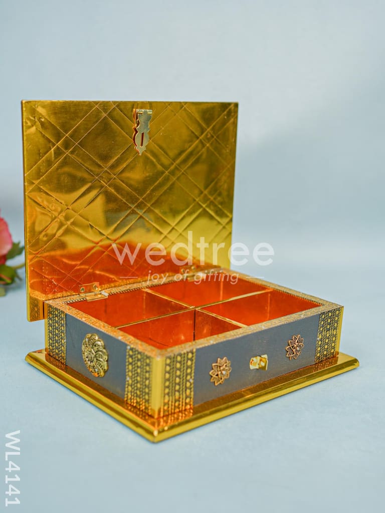 Dry Fruit Wooden Box - Grey (9 x 7) - WL4141
