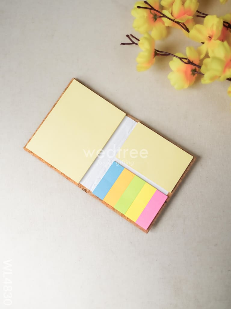 Eco Friendly Gift Set( Bamboo Diary, Sticky Notes, Bamboo Keychain, Pen) - WL4830