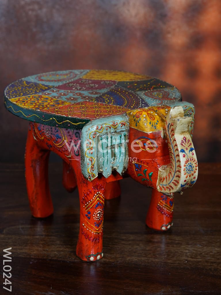 Elephant stool - 6 inch (Antique Orange) - WL0247